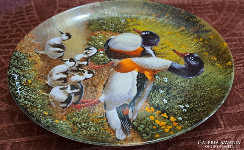 Birds porcelain plate, wall plate with ducks (l4562)