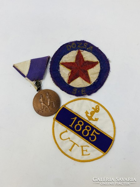 3Db ute Újpest dozsa sc purple white sports relic, stitching and medal rz