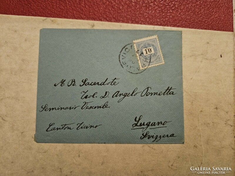 1893-as 10 kr levél Luganó