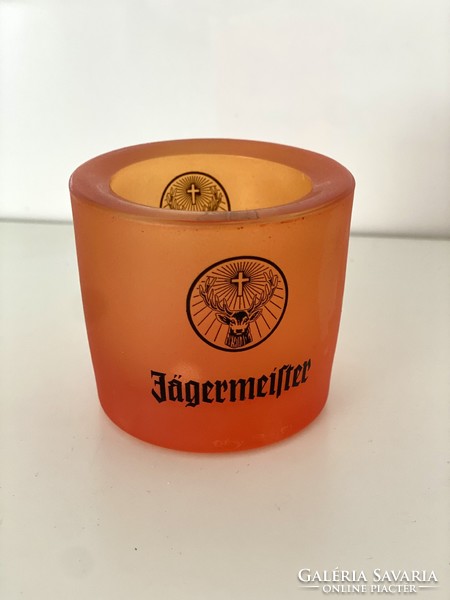 Jägermeister glass candle holder 6 cm outer diameter 6.5 cm