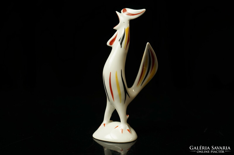Art deco raven house porcelain rooster figure / retro old