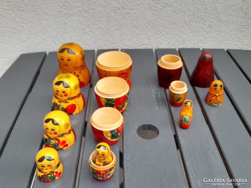 Original Russian matryoshka dolls 8 pieces with original Russian label 1982.