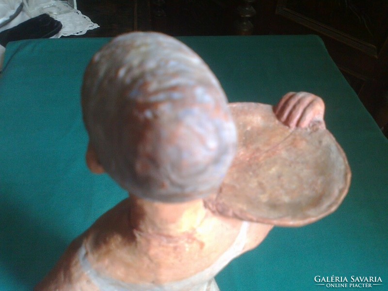 Terracotta female statue (38 cm)