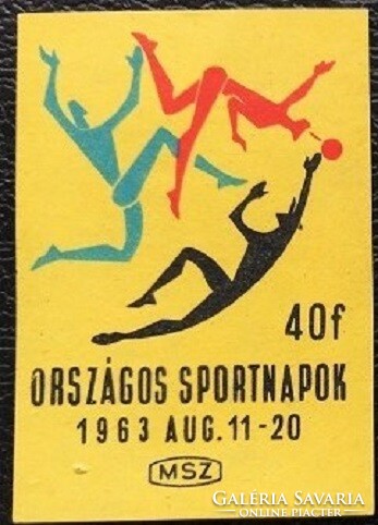 Gy90 / 1963 national sports days match label