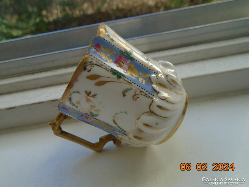 1890 Elite france limoges bawo&dotter special hand painted rare mocha cup with floral designs