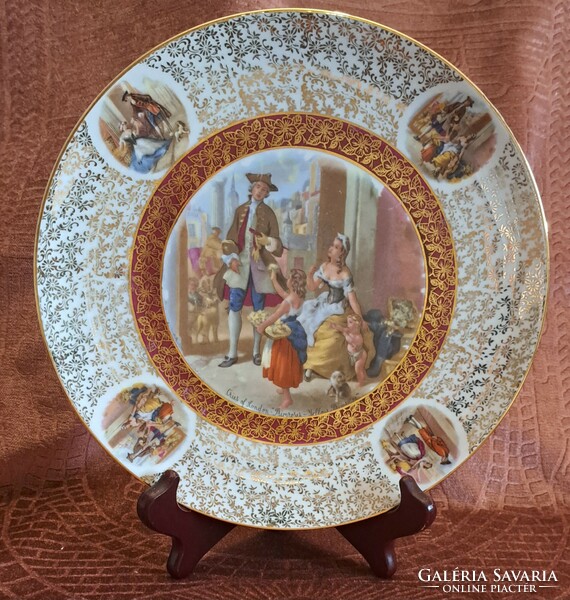 Baroque viable porcelain decorative plate, bowl (l4548)