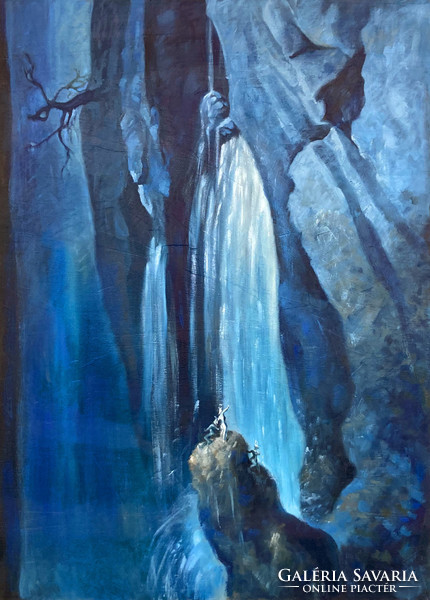 Nimfák - Olajfestmény Georg Janny képe alapján