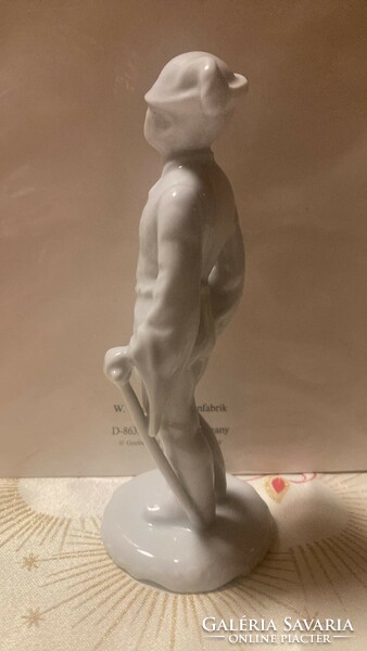 Rarity!!! Boy from Herend, white porcelain statue, 15 cm high