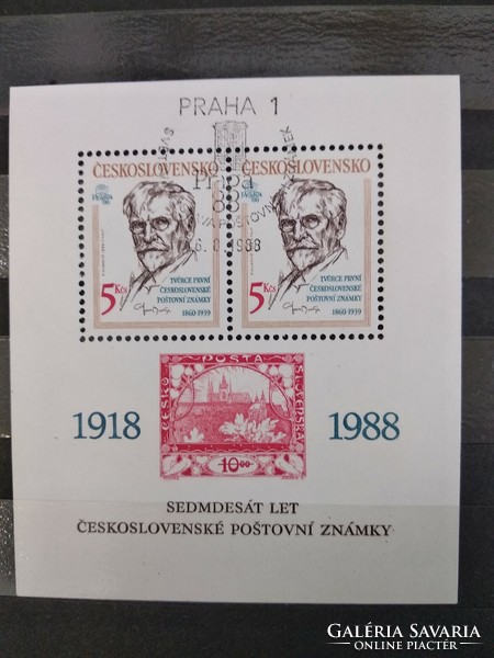 Csehszlovákia 1988, bélyegnap blokk