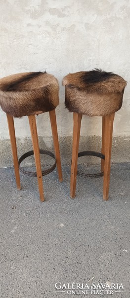 Brutalista vintage szőr- kovácsoltvas szék ALKUDHATÓ Art and Craft design