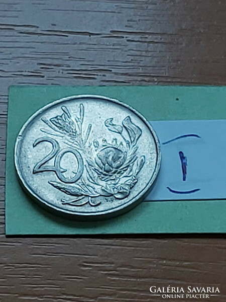 South Africa 20 cents 1971 protea (protea cynaroides), nickel i