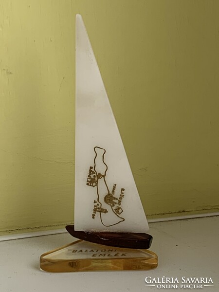Rare retro/vintage Balaton souvenir - rare Plexiglas sailboat