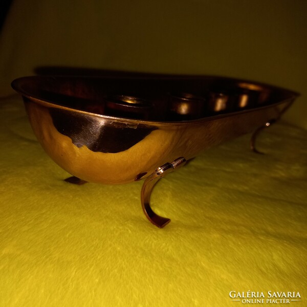 Swedish, marked, copper table candle holder.