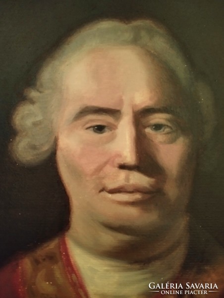 David hume oil painting portrait
