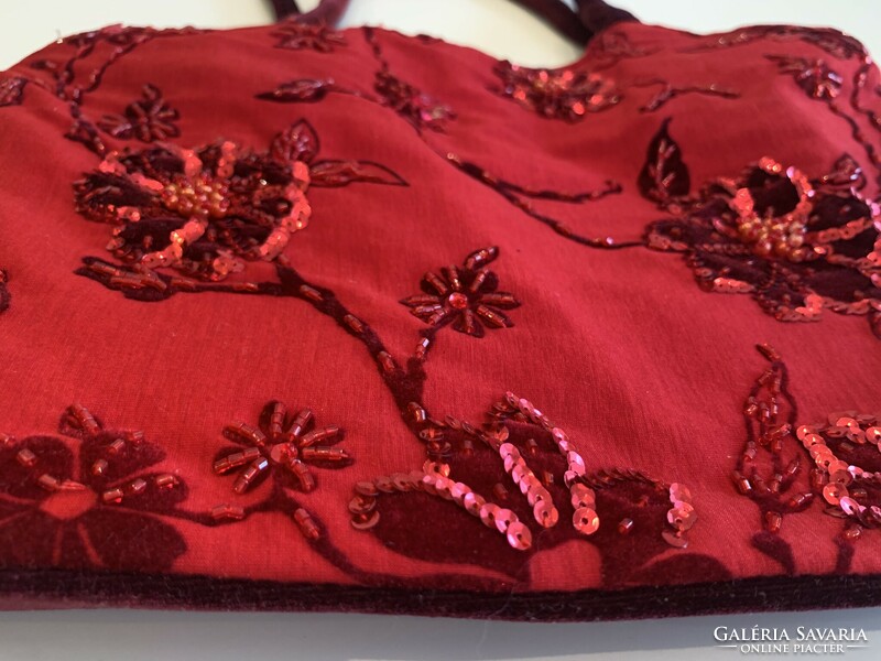 Beautiful bag beaded sequin velvet pearl sequin embroidery embroidered