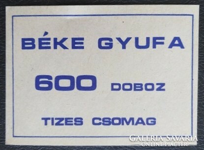Gyb36 / 1980 Csomagcímke gyufacímke 70x50 mm