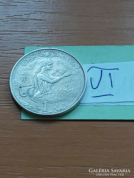 Tunisia 1 dinar 1983 copper-nickel, vi