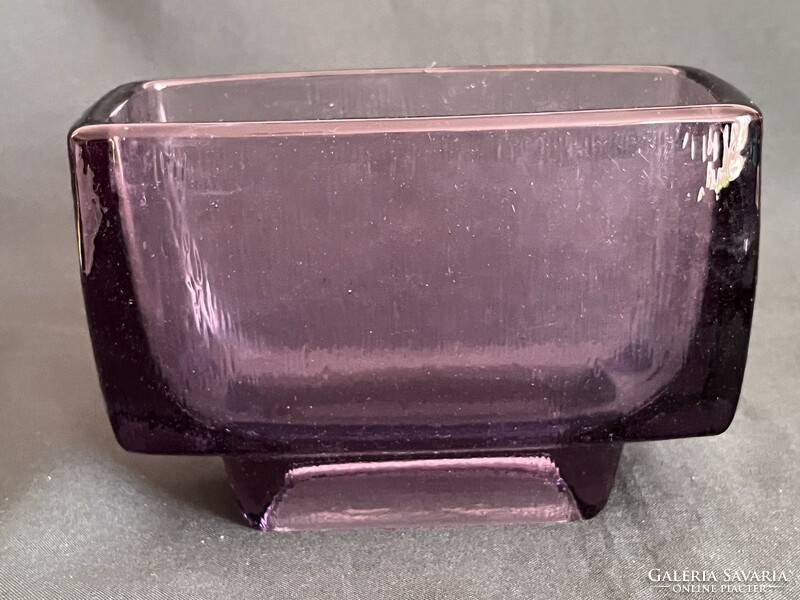 František vízner purple glass vase sklo union rudolfova glass factory (u0027)