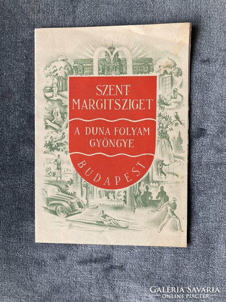 Szent Margitsziget is the pearl of the Danube river - klösz gy. And his son's map from the early 1900s