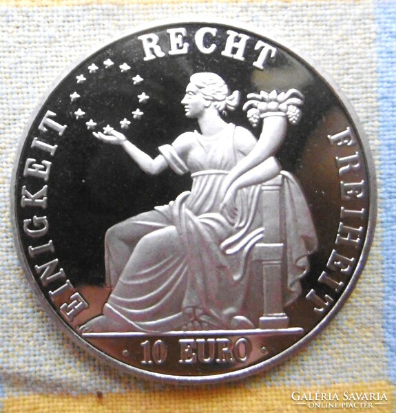 Ezüstözött  10 EURO Németország 1996 UNC PP