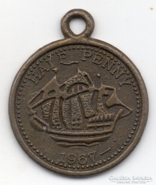 Nagy-Britannia 1/2 penny, 1967, medál