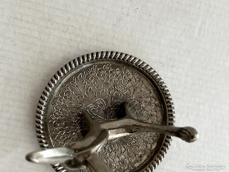 Retro, vintage Seba ezüstözött gyűrűtartó csacsis tálka