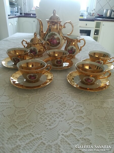 Golden beautiful coffee set