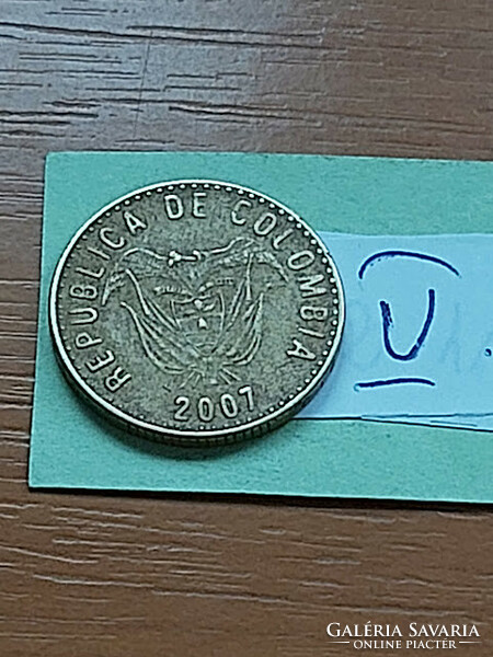 Colombia colombia 100 pesos 2007 brass v