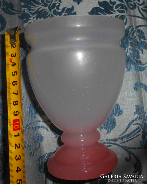 Antik  rózsaszín színátmenetes opál üveg  váza