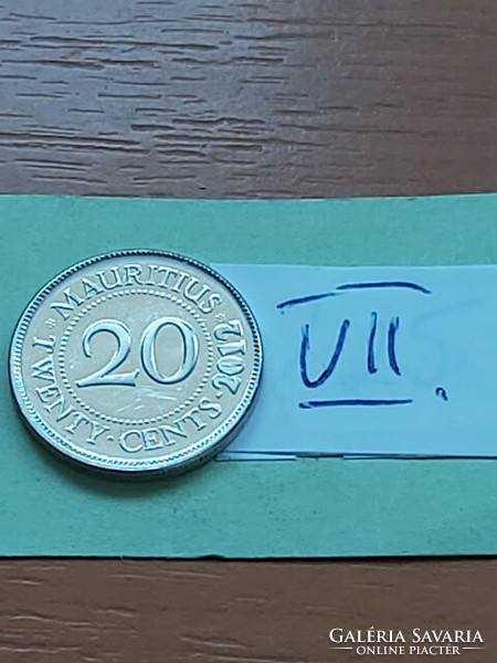 Mauritius 20 cents 2012 steel nickel plated vii