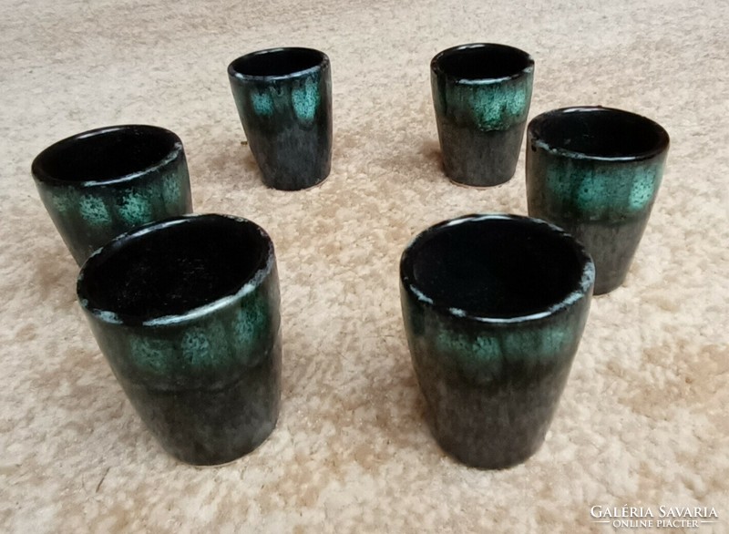 Ceramic brandy cups