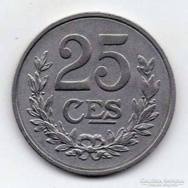 Luxembourg 25 centimes, 1919, rare, beautiful
