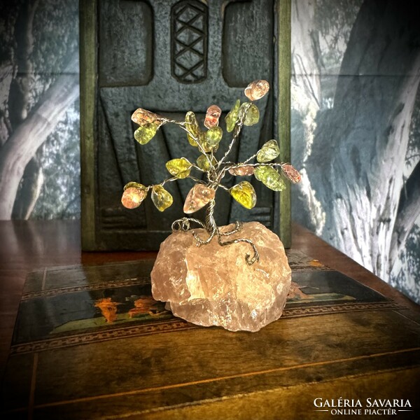 Mini Bonsai Drágakő Ékszerfa szerencsefa, életfa, pénzfa, kristályfa sokféle kvarc kőből drágakő fa