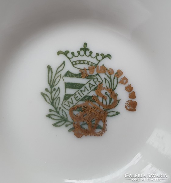 Weimar German porcelain coffee tea set cup saucer plate