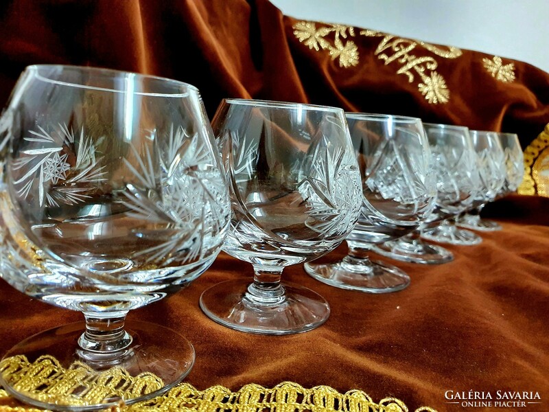 Liqueur and cognac crystal glasses.