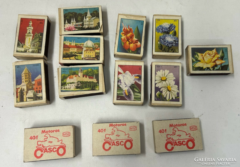 13-piece collection of floral, urban and casco matches in perfect condition
