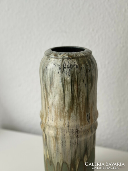 Csurgatott kerámia váza - Bod Éva, 1970s