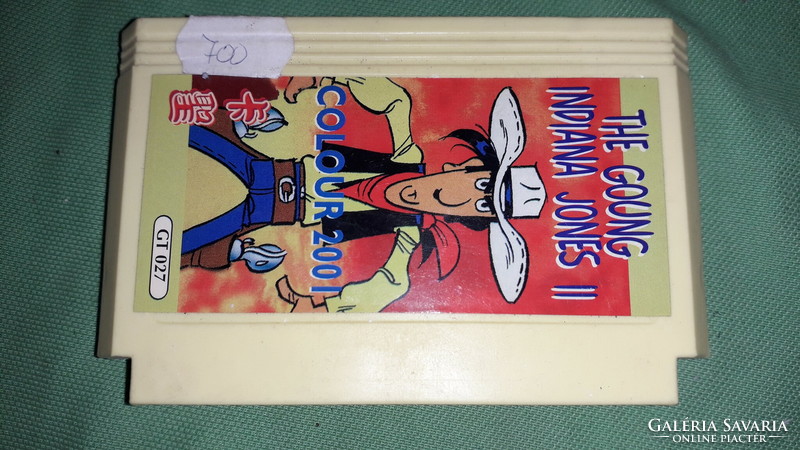 Retro yellow cassette nintendo video game -lucky luke indiana jones in good condition according to the pictures 6.