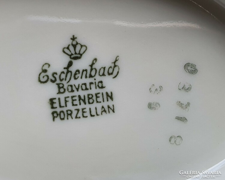 Eschenbach Elfenbein Bavaria német porcelán szószos mártásos tál kiöntő