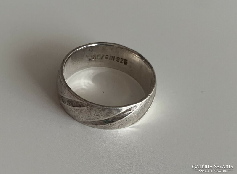 4x sokszorosan jelzett súlyos kézműves ezüst SEZGIN vésett gyűrű
