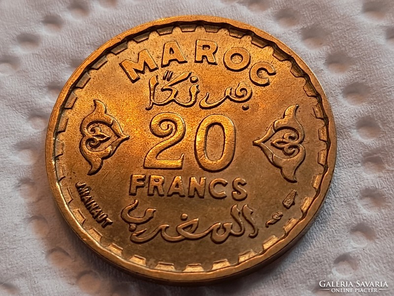 Morocco 20 francs 1371 / 1952