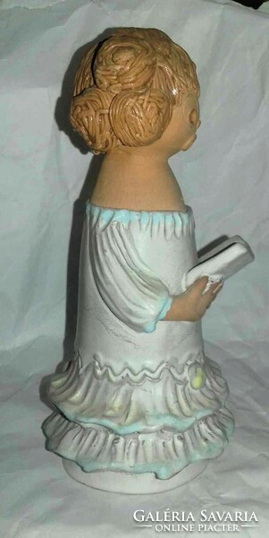 Ask - Antalfiné saint Katalin ceramic figure - girl reading a book