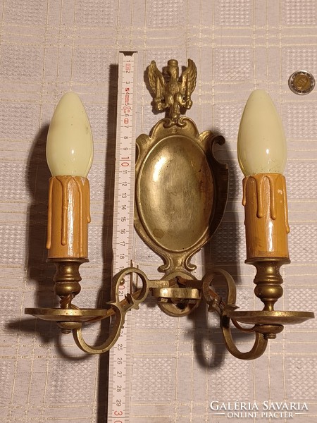 Old copper wall lamp