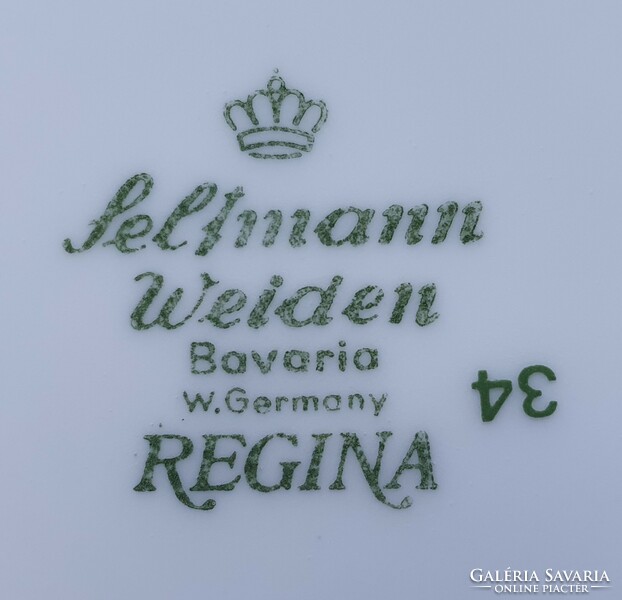 Seltmann Weiden Bavaria Regina német porcelán kistányér süteményes tányér virág mintával