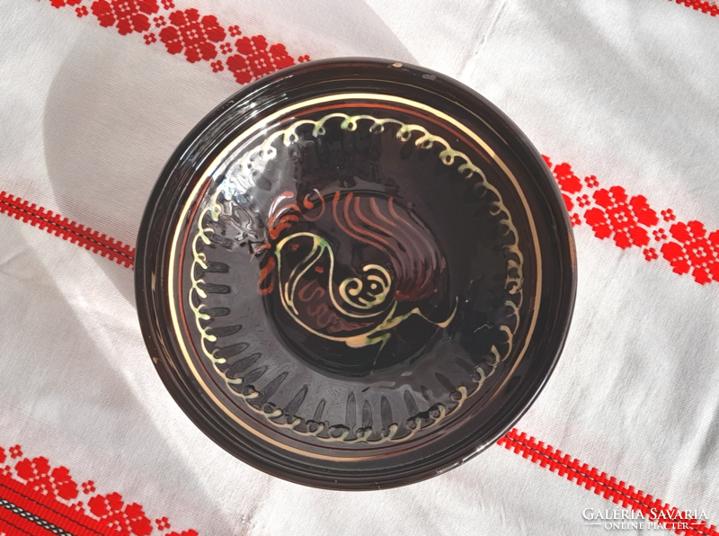 Rooster ceramic bowl 24 cm