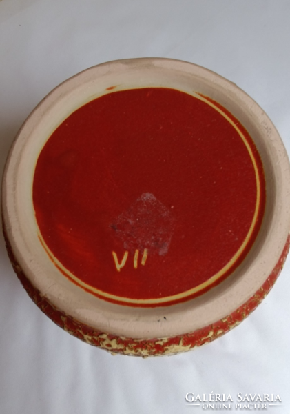 Tófej ceramic bowl. Used. Core: 14.5 x 18 cm in diameter