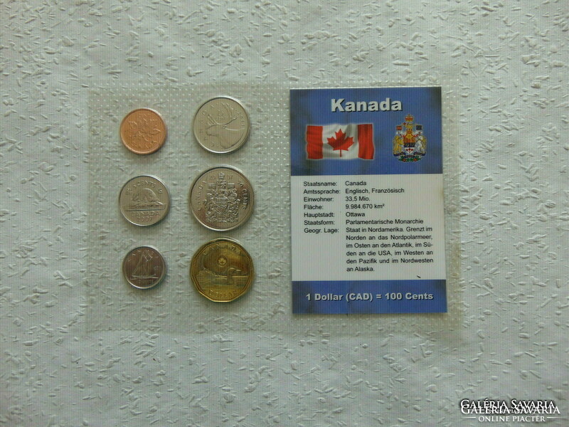 Kanada 6 darab érme bliszterben