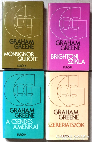 4 darab Graham Greene könyv egy csomagban - Szerepjátszók, Brightoni szikla; A csendes amerikai...
