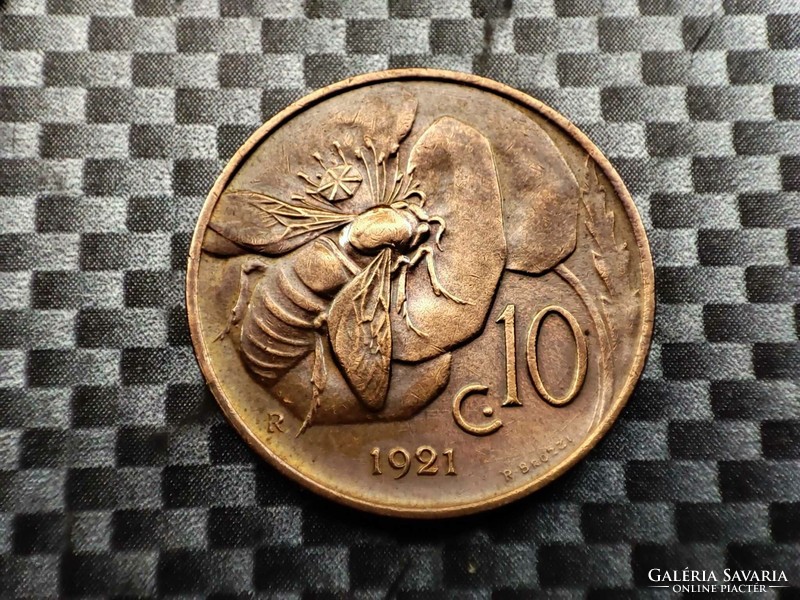 Italy 10 centesimi, 1921 /100 years +++