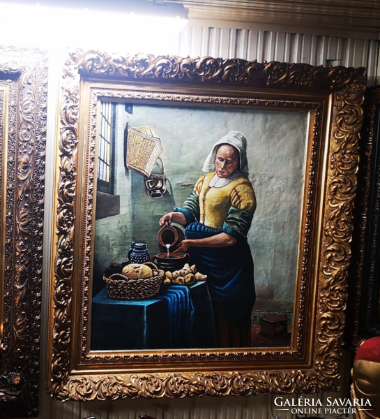 Tejet öntő nő című festmény